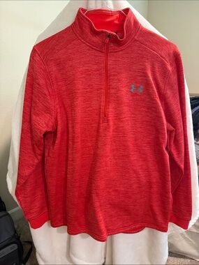 Under Armour Red Men's Half-Zip Athletic Pullover